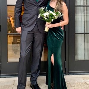 Velvet Green formal dress